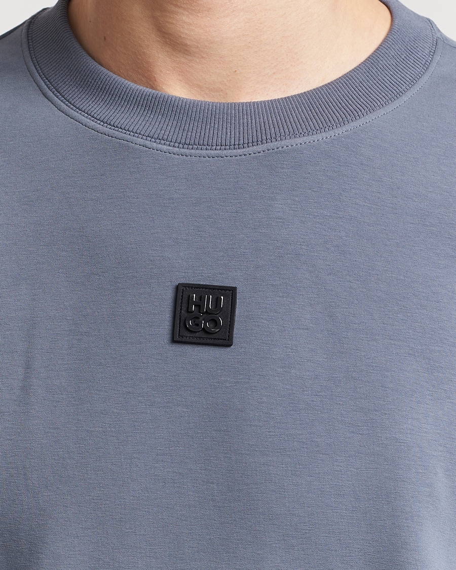 Mies | Puserot | HUGO | Dettil Logo Sweatshirt Open Blue