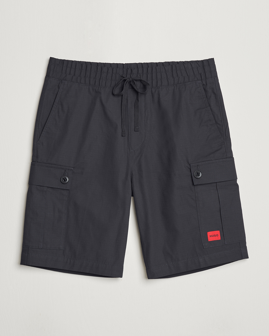 Mies | Shortsit | HUGO | Garlio Cotton Cargo Shorts Black