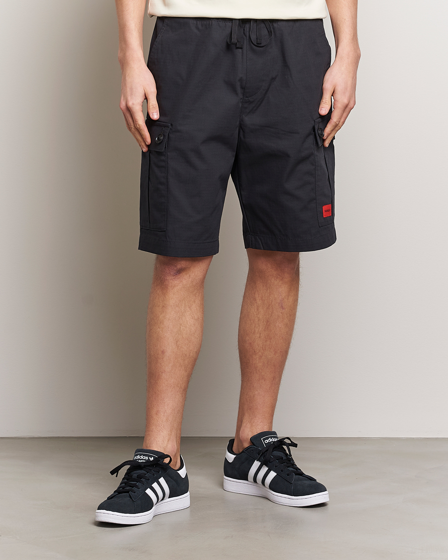 Mies | Shortsit | HUGO | Garlio Cotton Cargo Shorts Black