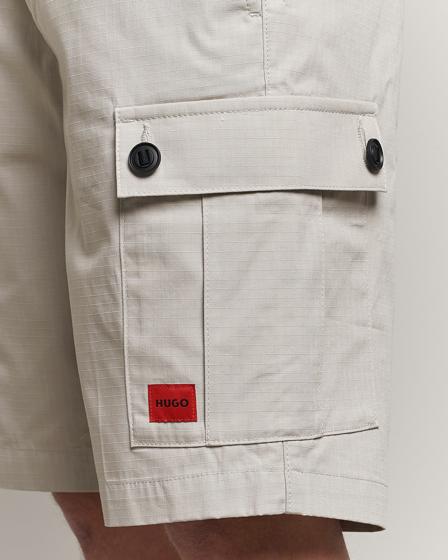 Mies | Shortsit | HUGO | Garlio Cotton Cargo Shorts Light Grey