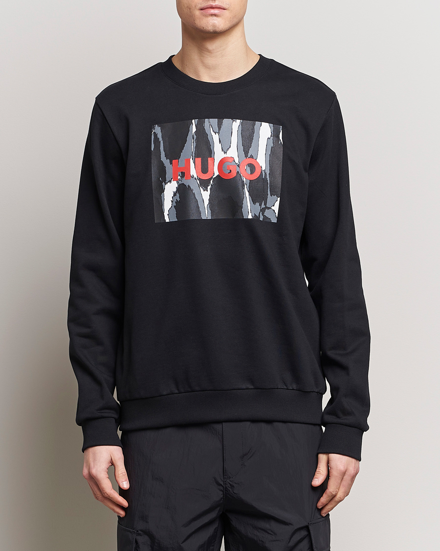 Mies | Collegepuserot | HUGO | Duragol Printed Logo Sweatshirt Black