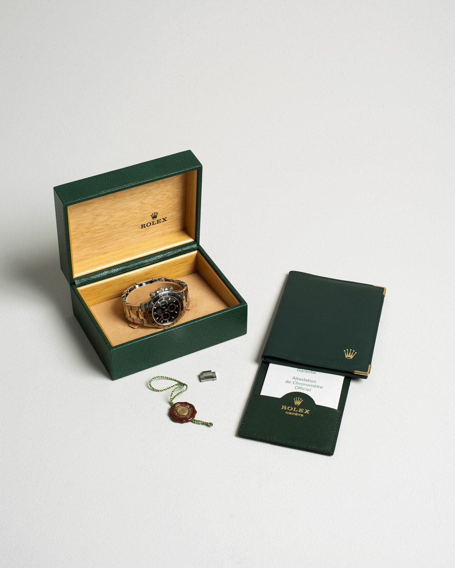 Mies | Rolex Pre-Owned Daytona Black dial Steel 116520 Silver | Rolex Pre-Owned | Daytona Black dial Steel 116520 Silver