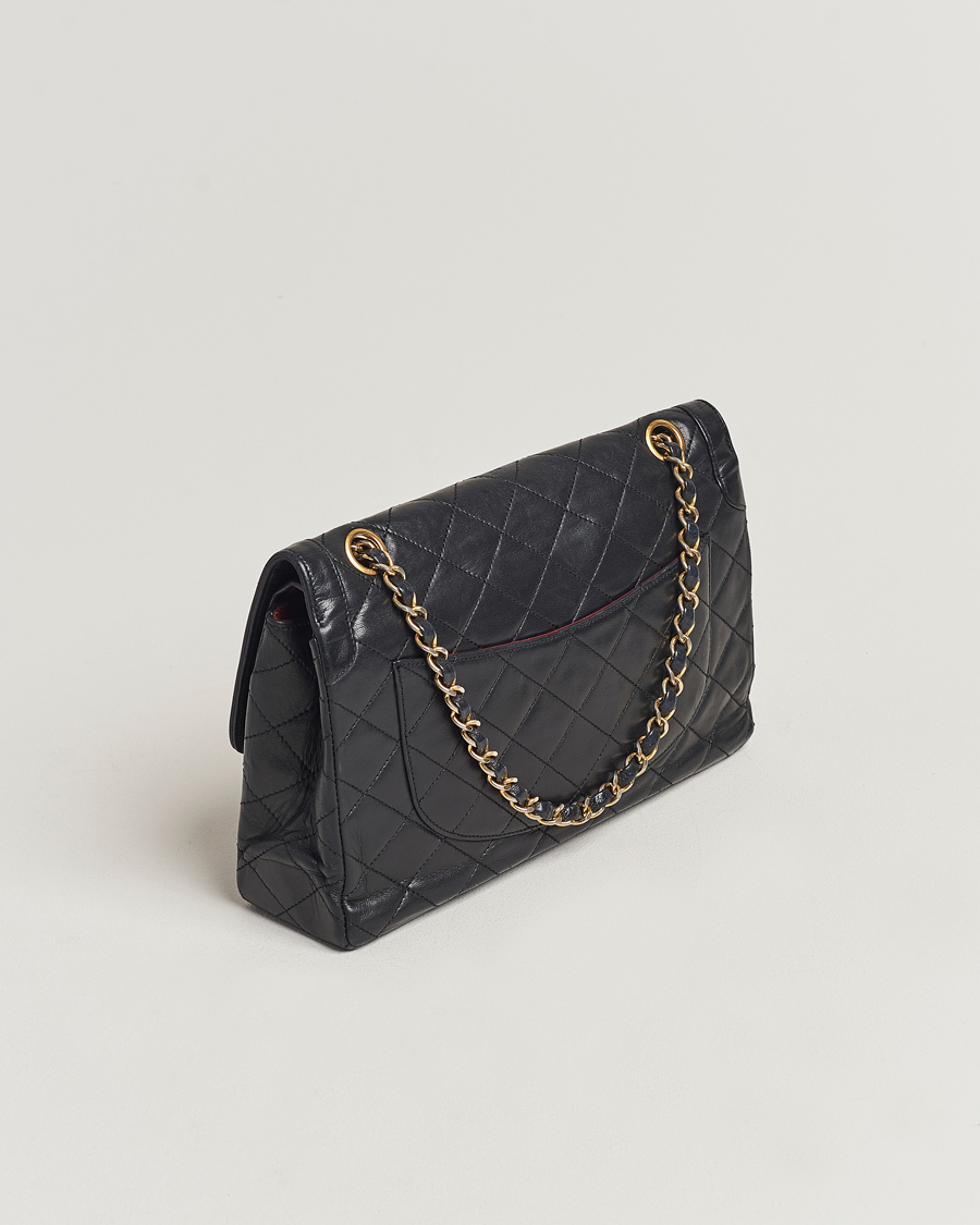 Mies | Chanel Pre-Owned Matelasse Double Flap Bag Black | Chanel Pre-Owned | Matelasse Double Flap Bag Black