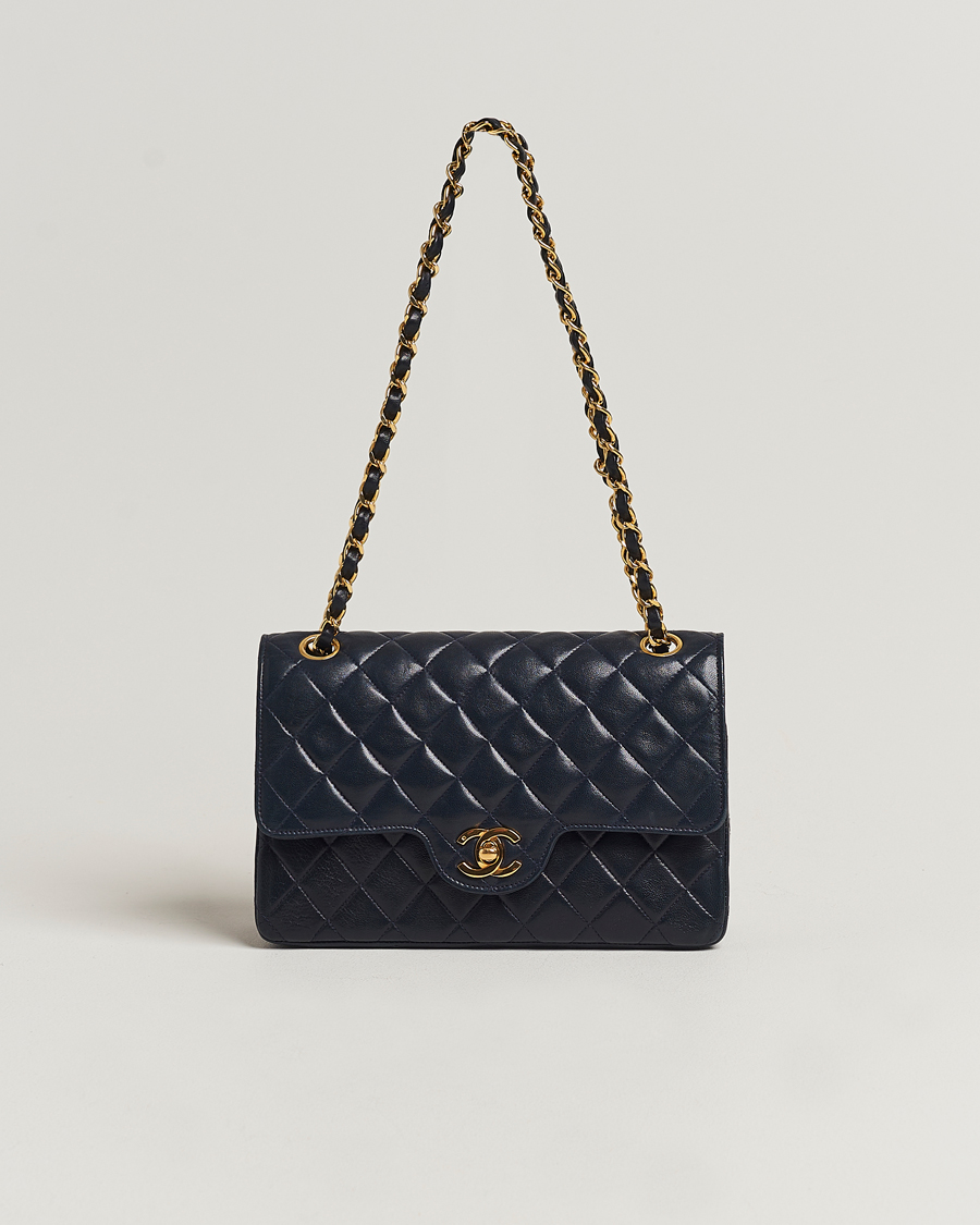 Mies | Chanel Pre-Owned Small Classic Flap Bag Navy | Chanel Pre-Owned | Small Classic Flap Bag Navy
