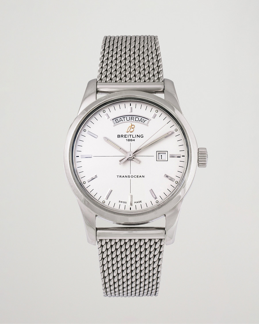 Mies | Breitling Pre-Owned Transocean A45310 Silver | Breitling Pre-Owned | Transocean A45310 Silver