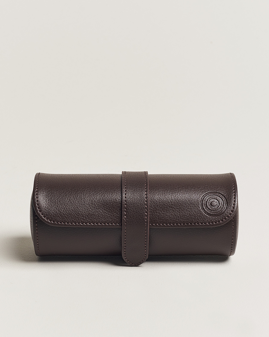 Mies | WOLF WM Brown Triple Watch Roll Tweed Brown | WOLF | WM Brown Triple Watch Roll Tweed Brown