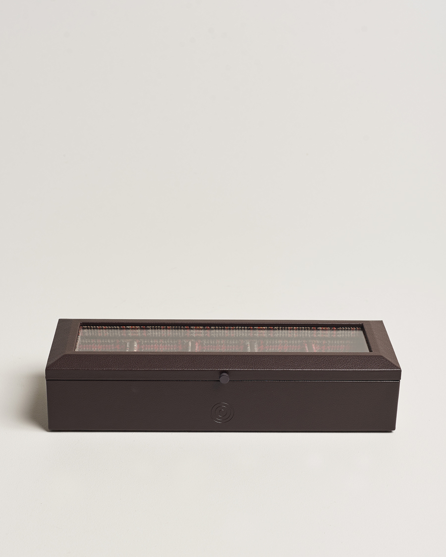 Mies | WOLF WM Brown 5 Piece Watch Box Tweed Brown | WOLF | WM Brown 5 Piece Watch Box Tweed Brown