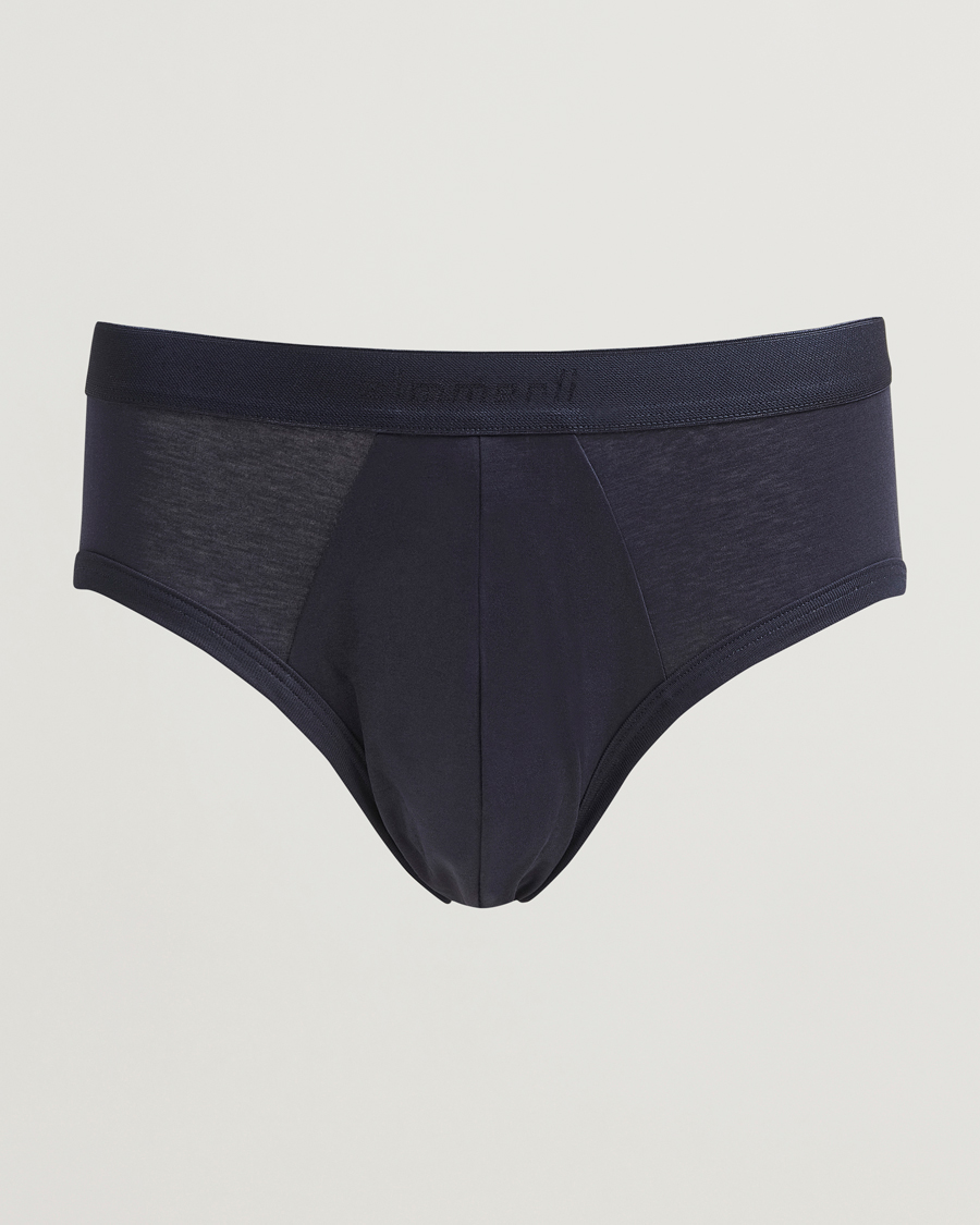 Mies | Alusvaatteet | Zimmerli of Switzerland | Sea Island Cotton Briefs Navy