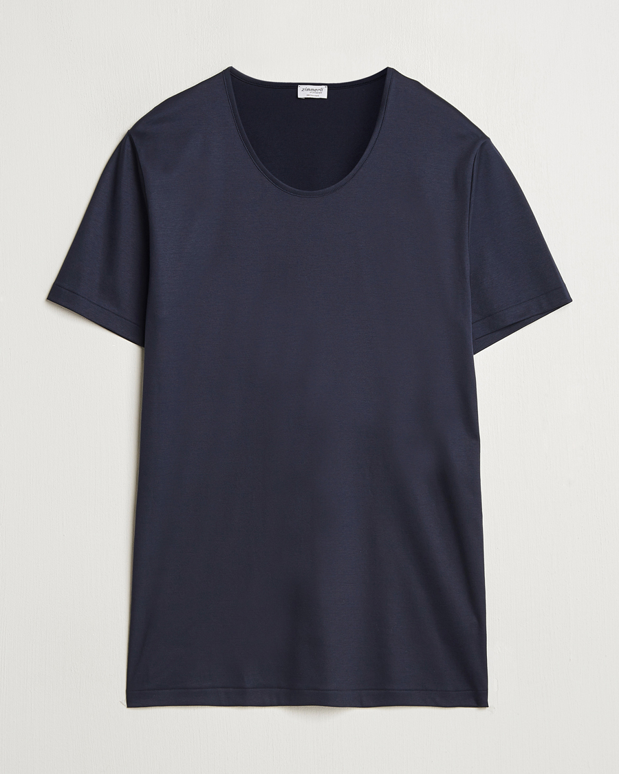 Mies | T-paidat | Zimmerli of Switzerland | Sea Island Cotton Crew Neck T-shirt Navy