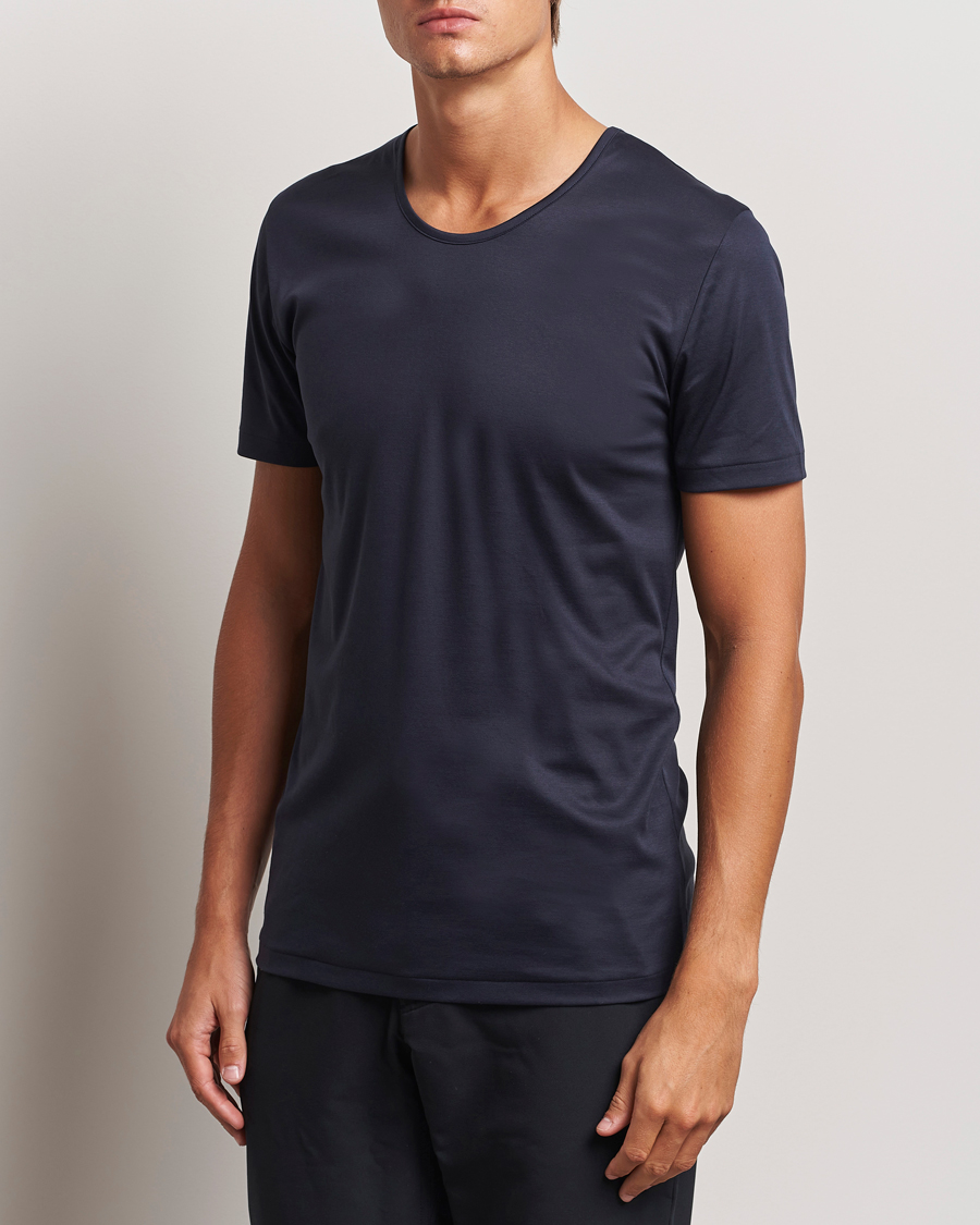 Mies | T-paidat | Zimmerli of Switzerland | Sea Island Cotton Crew Neck T-shirt Navy