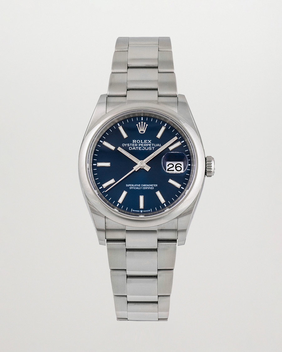 Mies | Rolex Pre-Owned Datejust Blue 126200 Silver | Rolex Pre-Owned | Datejust Blue 126200 Silver