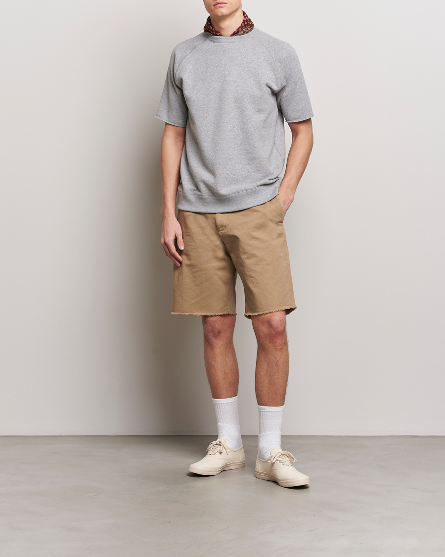 Mies | T-paidat | BEAMS PLUS | Cut Off Sweatshirt Light Grey