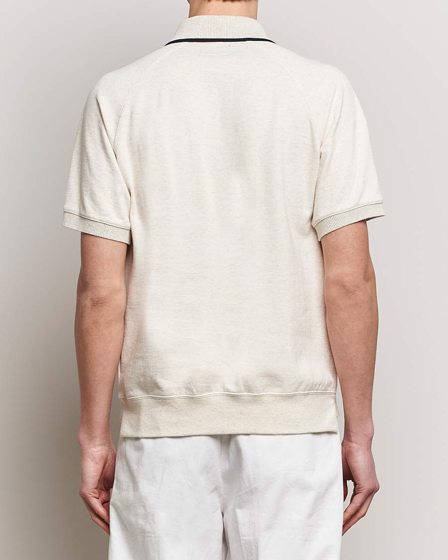 Mies | Pikeet | BEAMS PLUS | Half Zip Light Fleece Polo Oatmeal