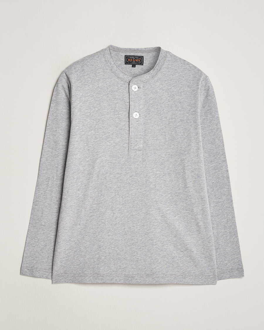 Mies | Puserot | BEAMS PLUS | Cotton Henley Grey