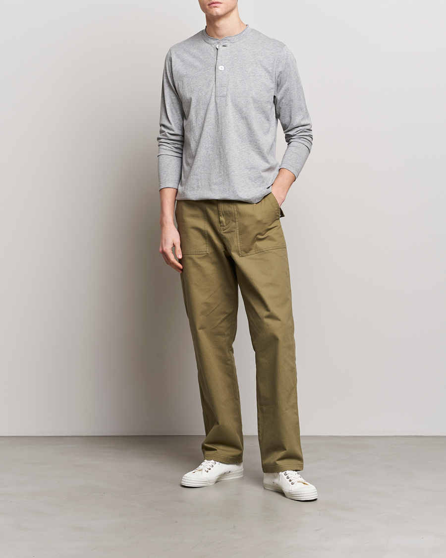 Mies | Puserot | BEAMS PLUS | Cotton Henley Grey