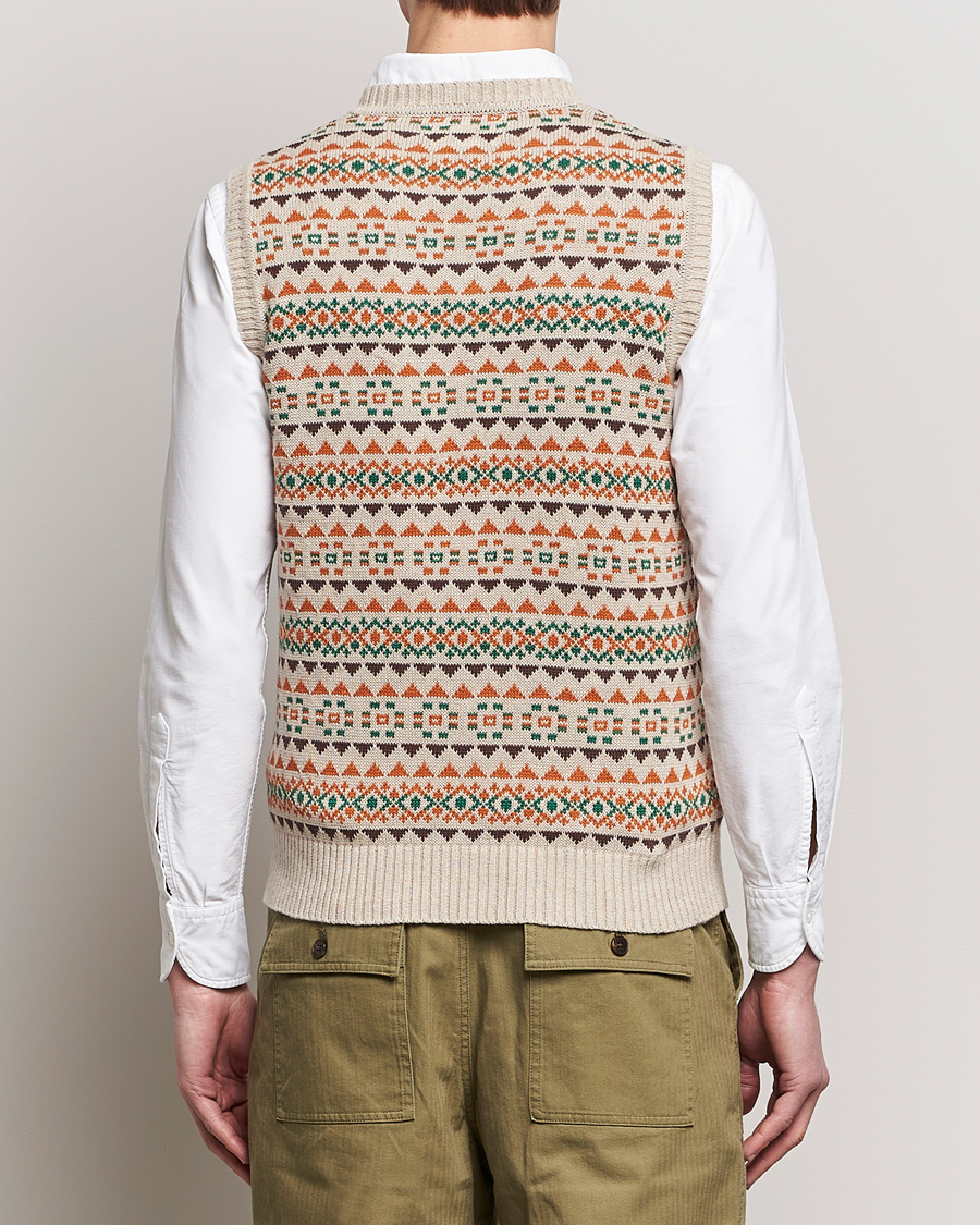 Mies | Puserot | BEAMS PLUS | Fairisle Knit Vest Beige