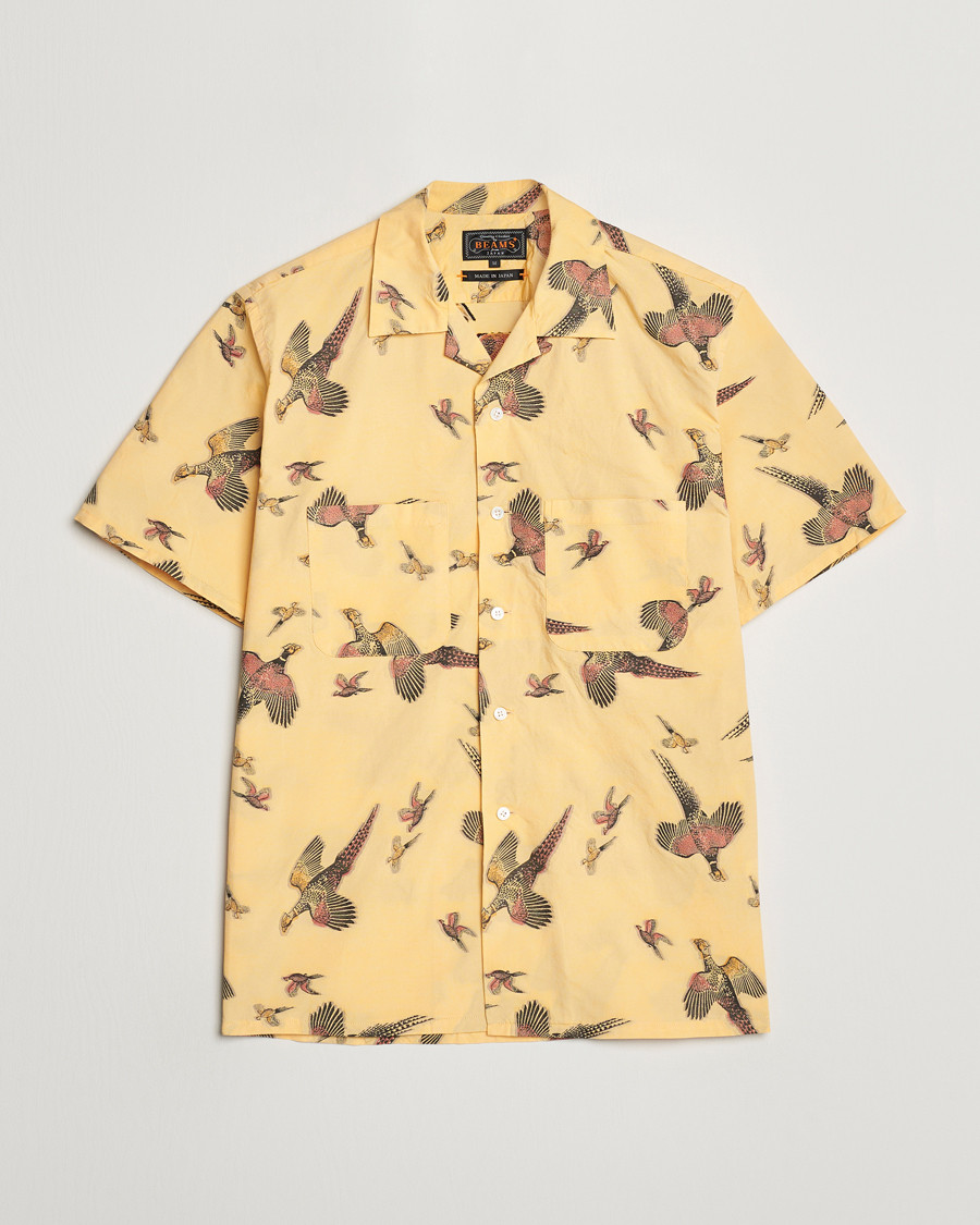 Miehet |  | BEAMS PLUS | Duck Jacquard Camp Collar Shirt Yellow