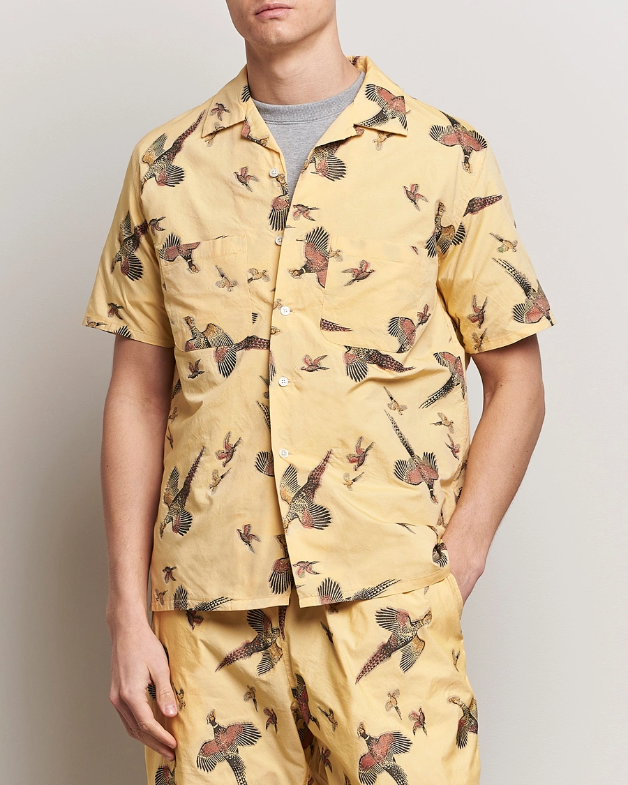 Mies | Vaatteet | BEAMS PLUS | Duck Jacquard Camp Collar Shirt Yellow