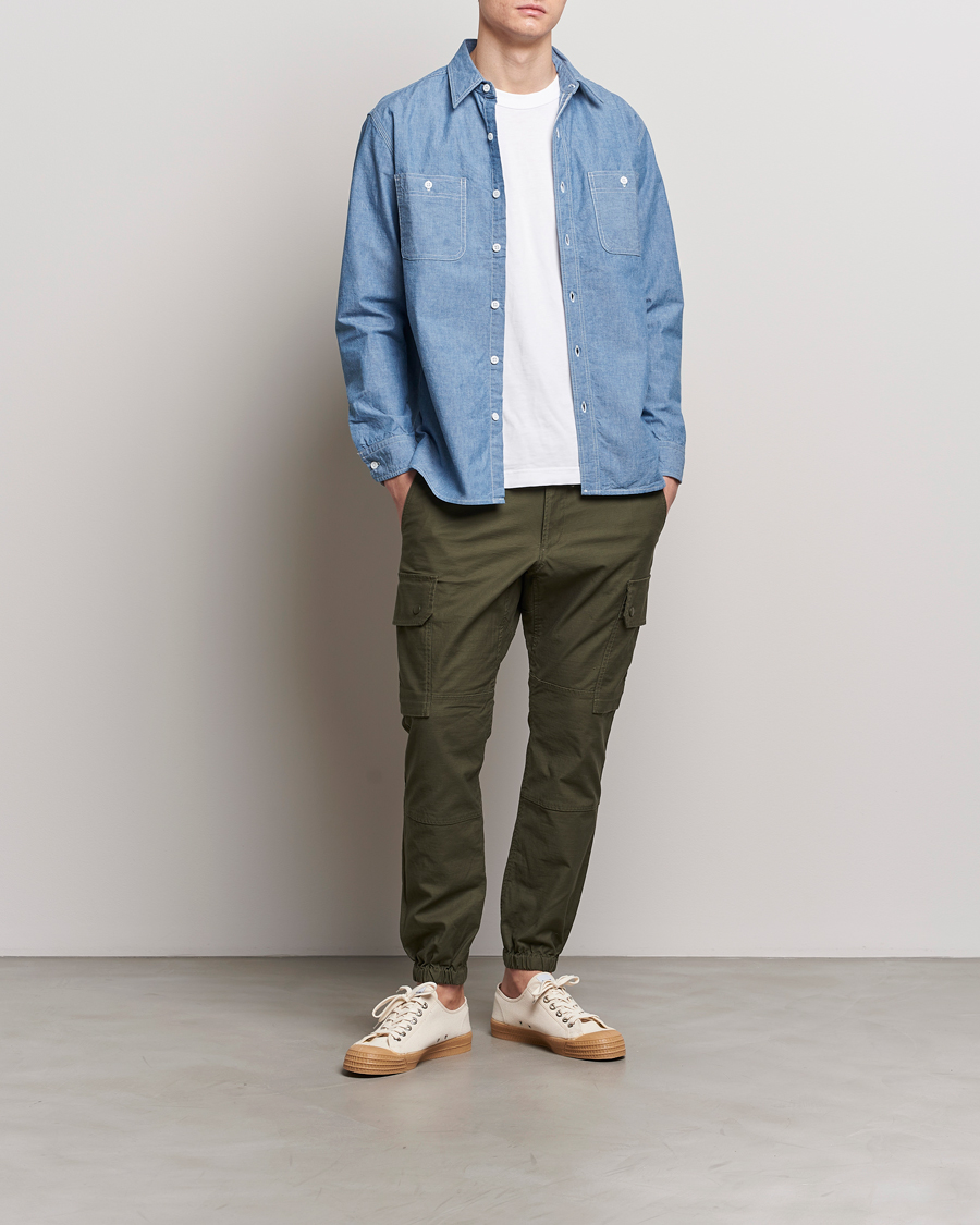 Mies | Kauluspaidat | BEAMS PLUS | Work Chambray Overshirt Light Blue