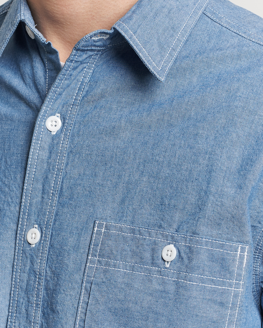Mies | Kauluspaidat | BEAMS PLUS | Work Chambray Overshirt Light Blue