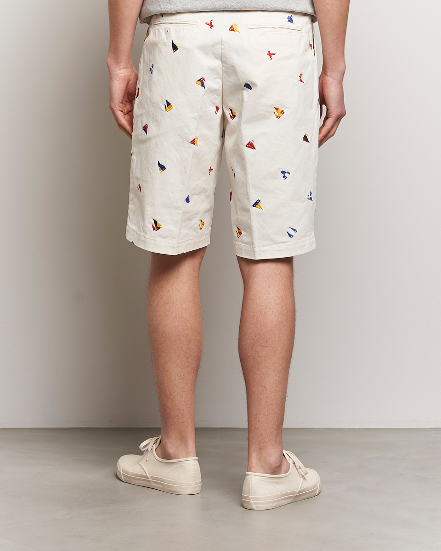 Mies | Shortsit | BEAMS PLUS | Embroidered Shorts White