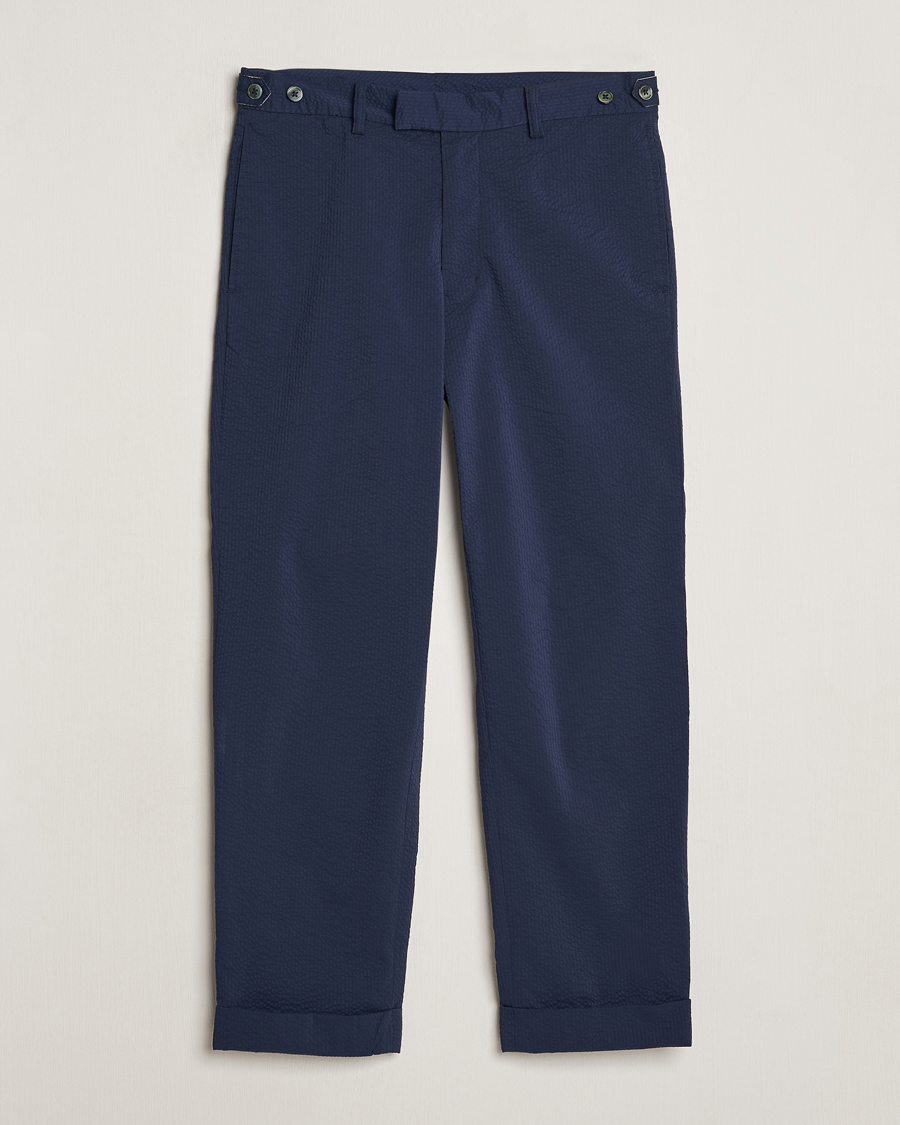 Mies | Housut | BEAMS PLUS | Seersucker Ivy Trousers Navy