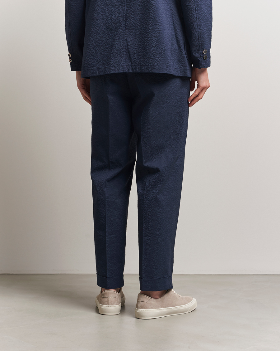 Mies | Housut | BEAMS PLUS | Seersucker Ivy Trousers Navy