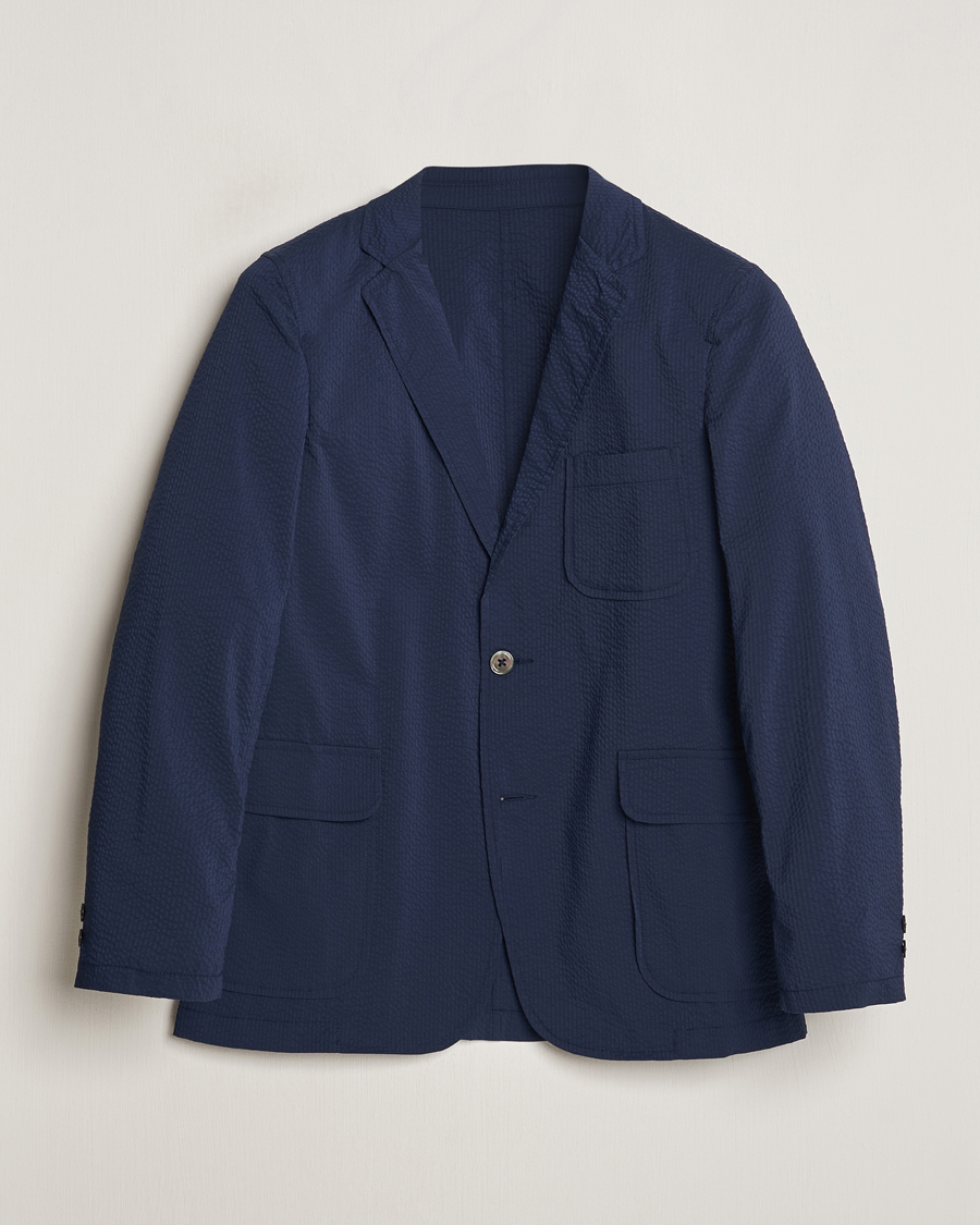 Mies | Pikkutakit | BEAMS PLUS | Seersucker Blazer Navy