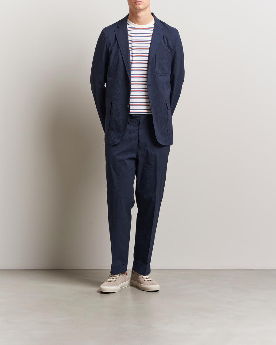 Mies | Pikkutakit | BEAMS PLUS | Seersucker Blazer Navy