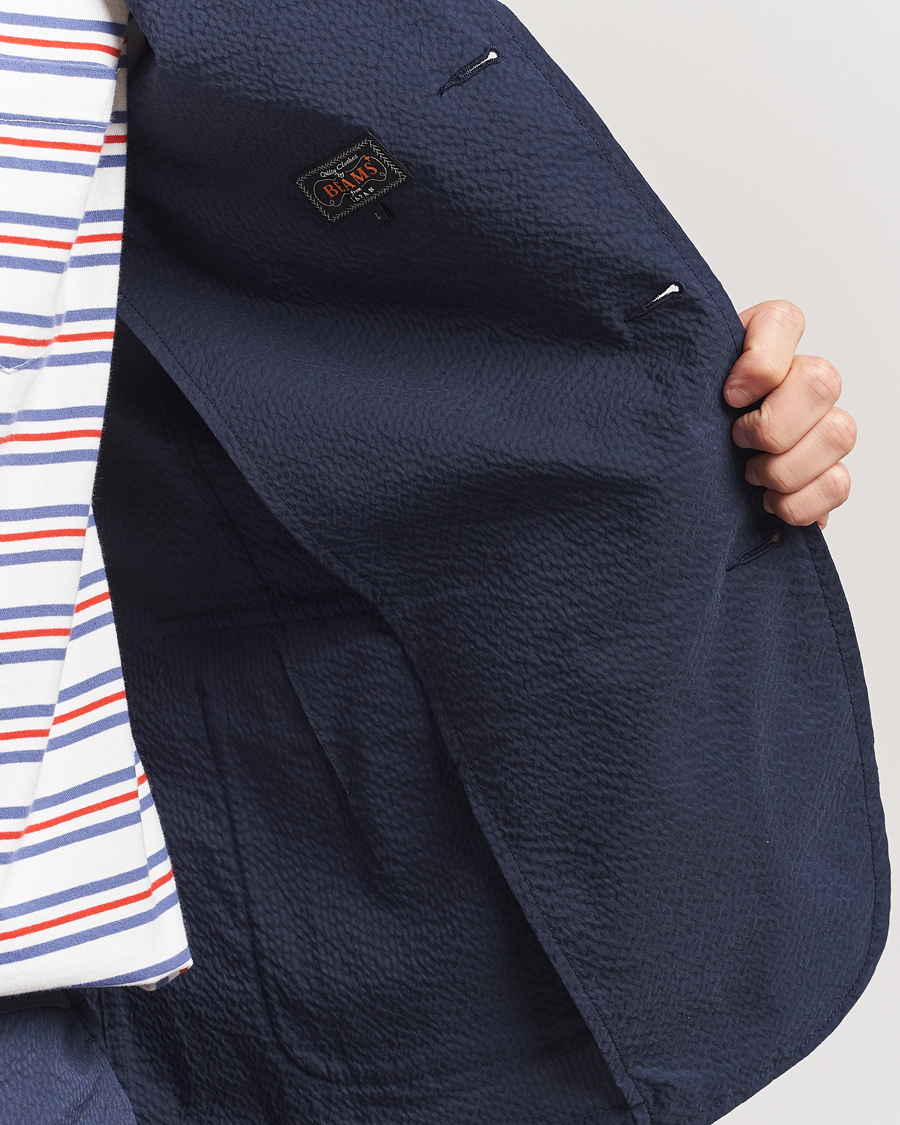 Mies | Pikkutakit | BEAMS PLUS | Seersucker Blazer Navy