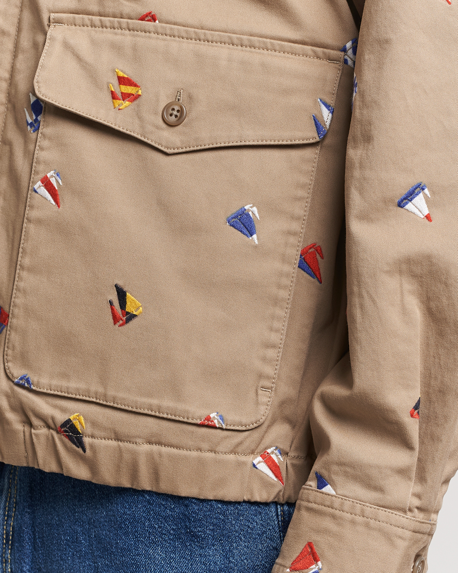 Mies | Takit | BEAMS PLUS | Embroidered Harrington Jacket Beige