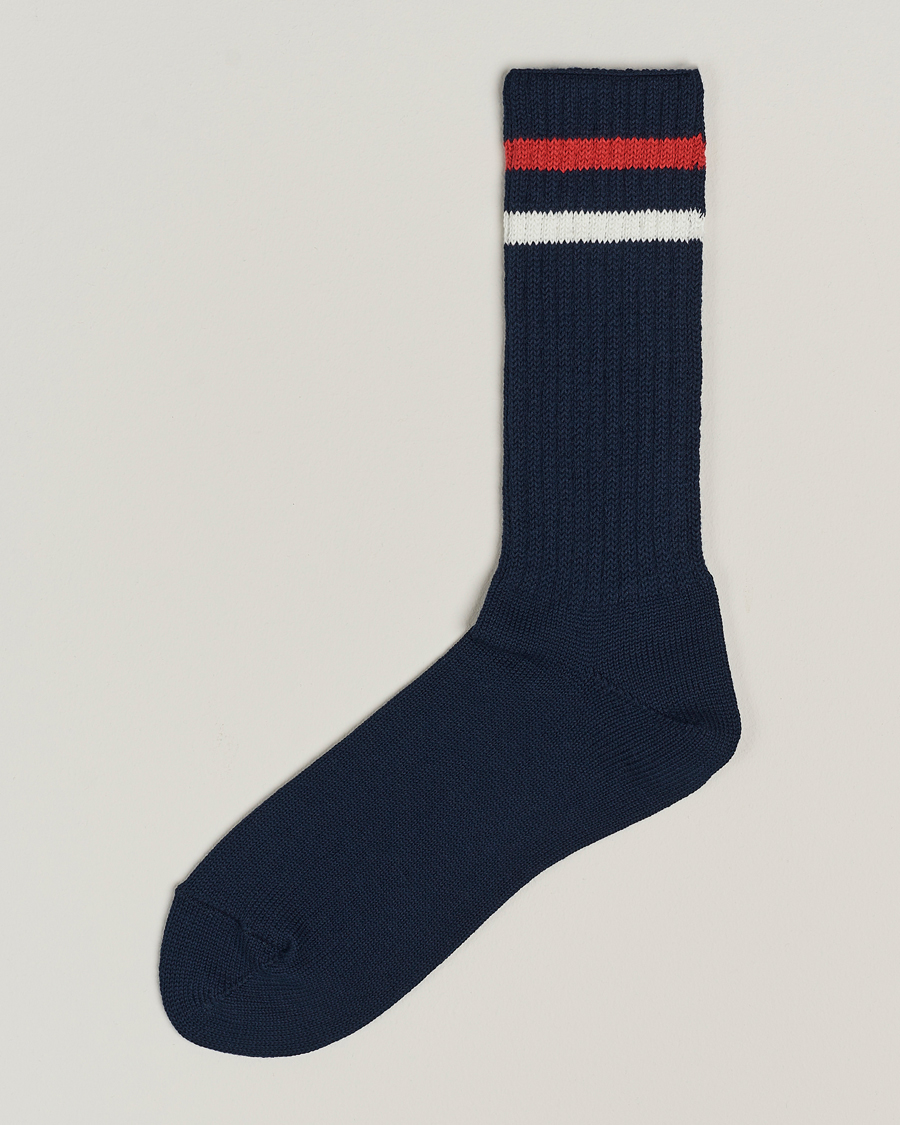 Mies | Alusvaatteet | BEAMS PLUS | Schoolboy Socks Navy(White/Red