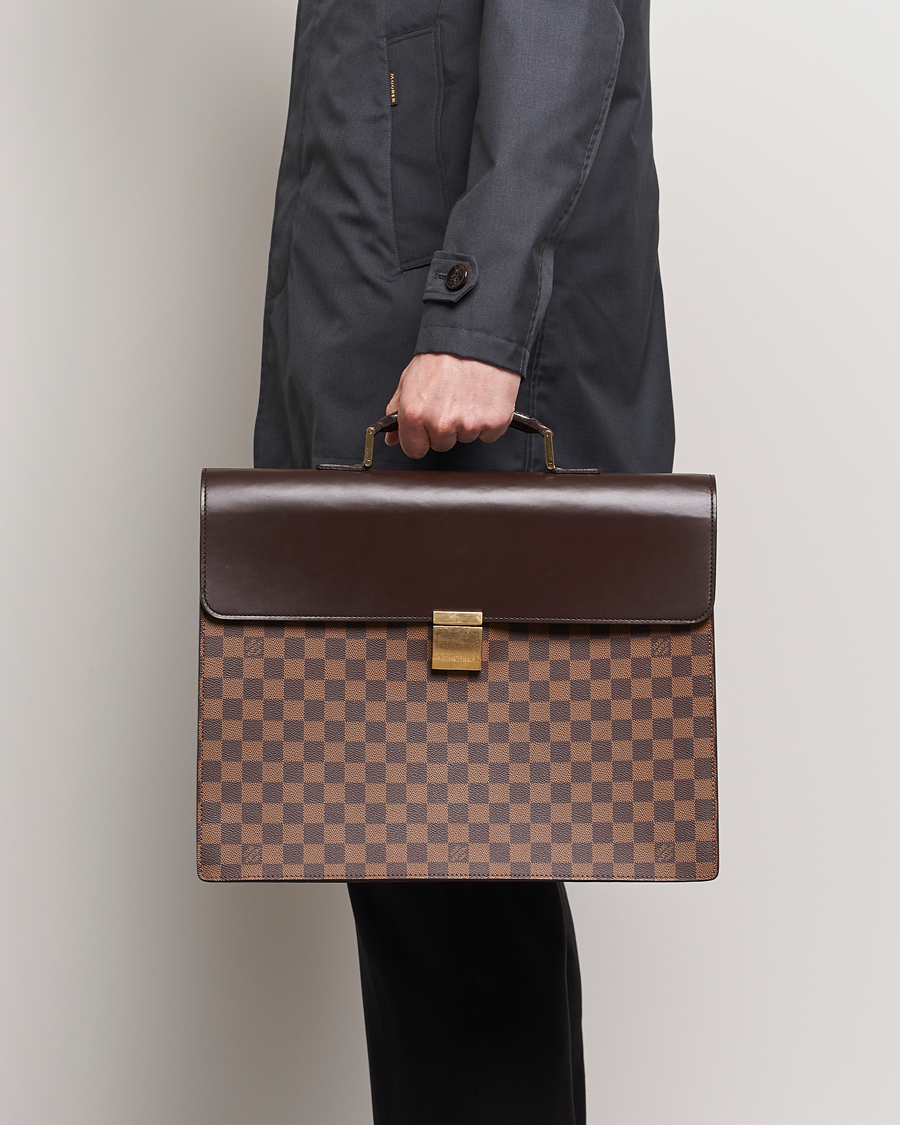 Mies | Pre-Owned & Vintage Bags | Louis Vuitton Pre-Owned | Altona Briefcase Damier Ebene 