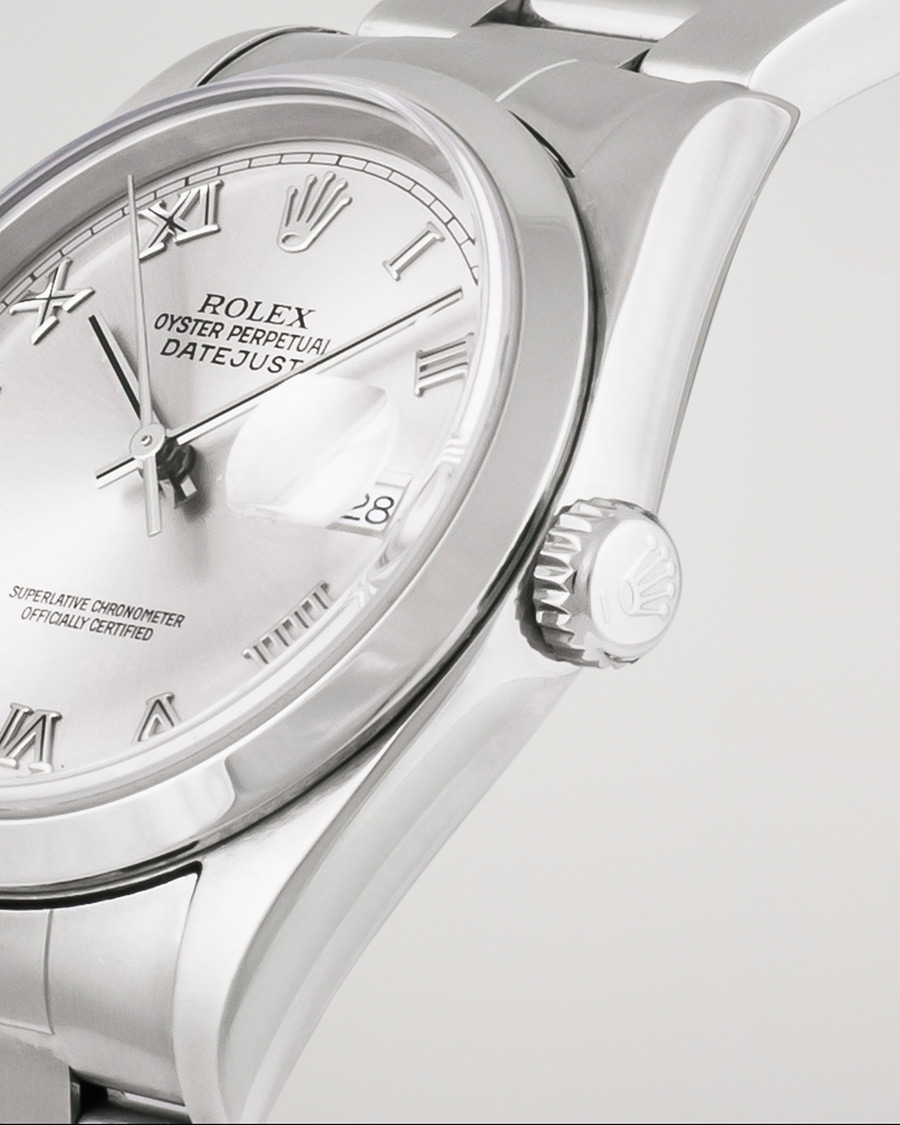 Mies | Rolex Pre-Owned Datejust 16200 Oystert Perpetual Steel Silver | Rolex Pre-Owned | Datejust 16200 Oystert Perpetual Steel Silver