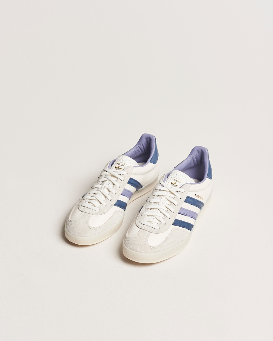 Mies | adidas Originals Gazelle Indoor Sneaker White/Blue | adidas Originals | Gazelle Indoor Sneaker White/Blue
