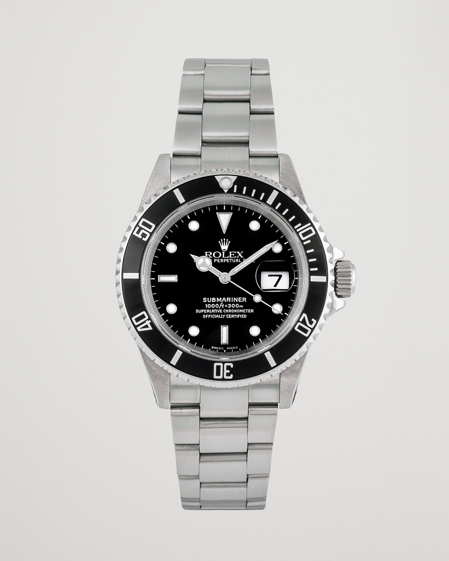 Mies | Rolex Pre-Owned Submariner 16610 Oyster Perpetual Silver | Rolex Pre-Owned | Submariner 16610 Oyster Perpetual Silver