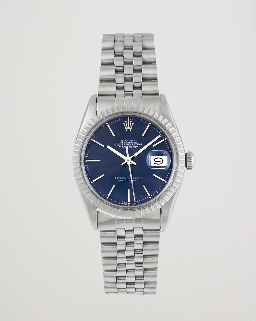 Mies | Rolex Pre-Owned Datejust 16030 Oyster Perpetual Blue Silver | Rolex Pre-Owned | Datejust 16030 Oyster Perpetual Blue Silver
