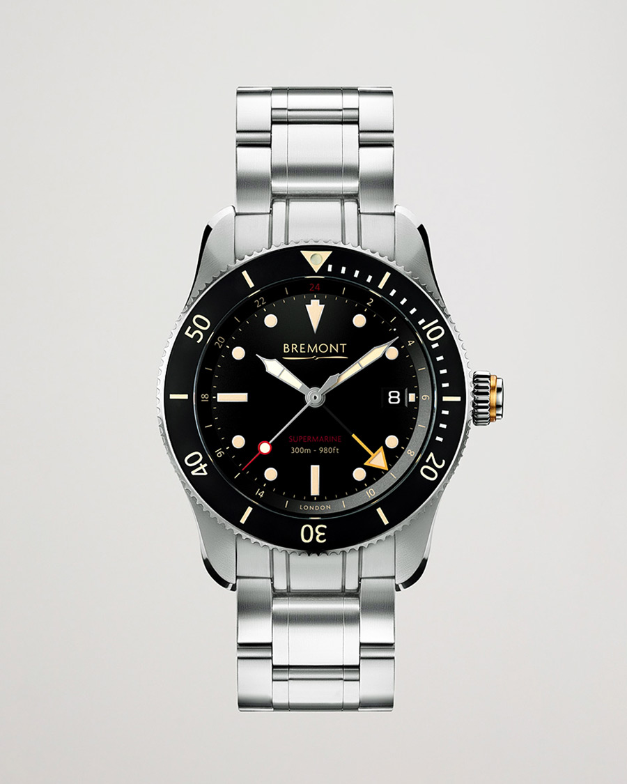 Mies | Bremont Pre-Owned S302 Supermarine GMT 40mm Steel Bracelet Silver | Bremont Pre-Owned | S302 Supermarine GMT 40mm Steel Bracelet Silver