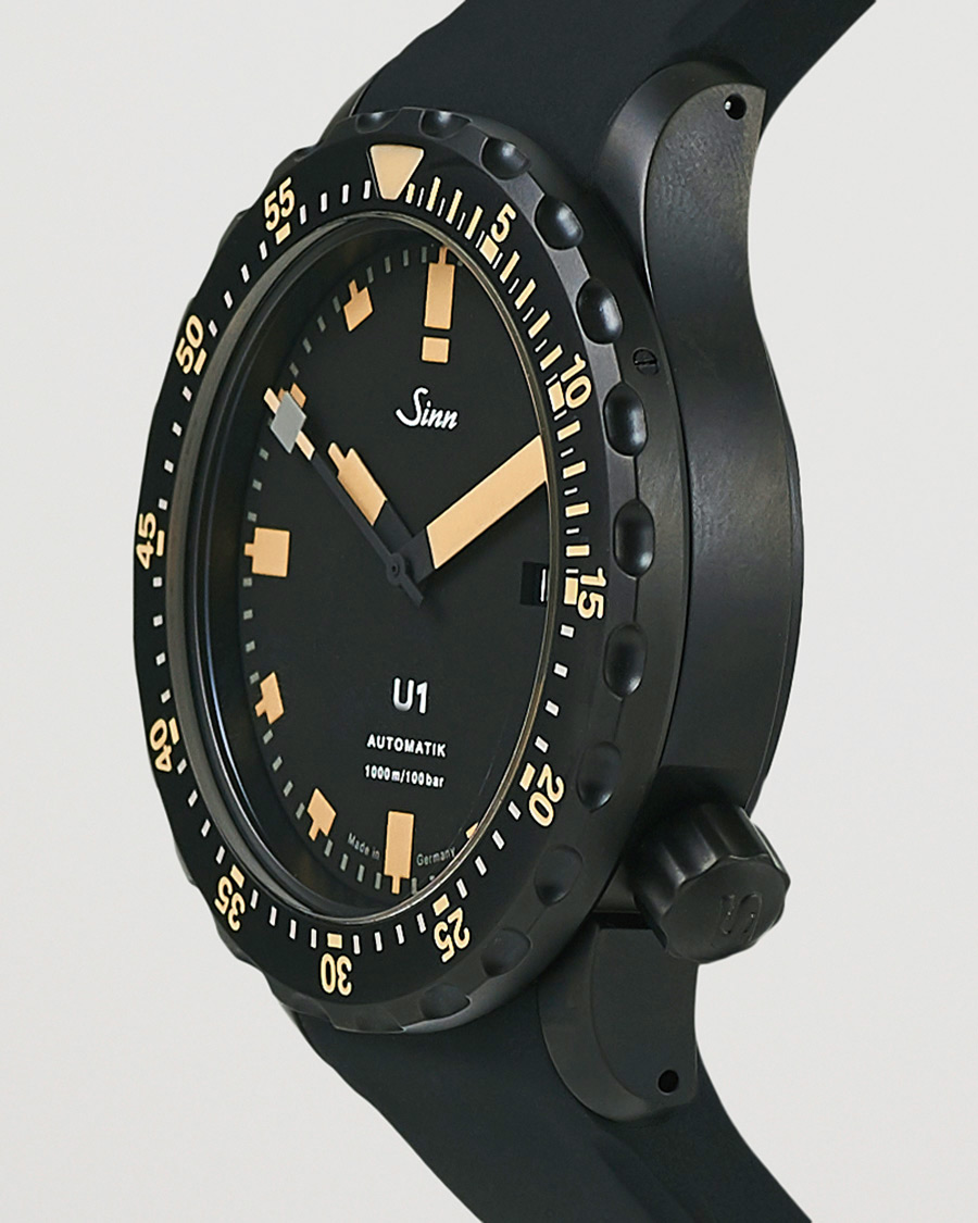 Käytetty | Pre-Owned & Vintage Watches | Sinn Pre-Owned | U1 Black Hard Coating Diving Watch Silver