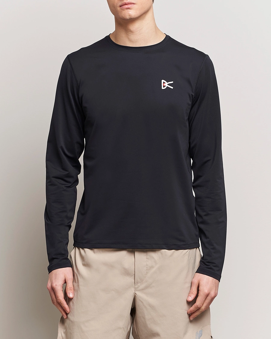 Mies | T-paidat | District Vision | Lightweight Long Sleeve T-Shirt Black