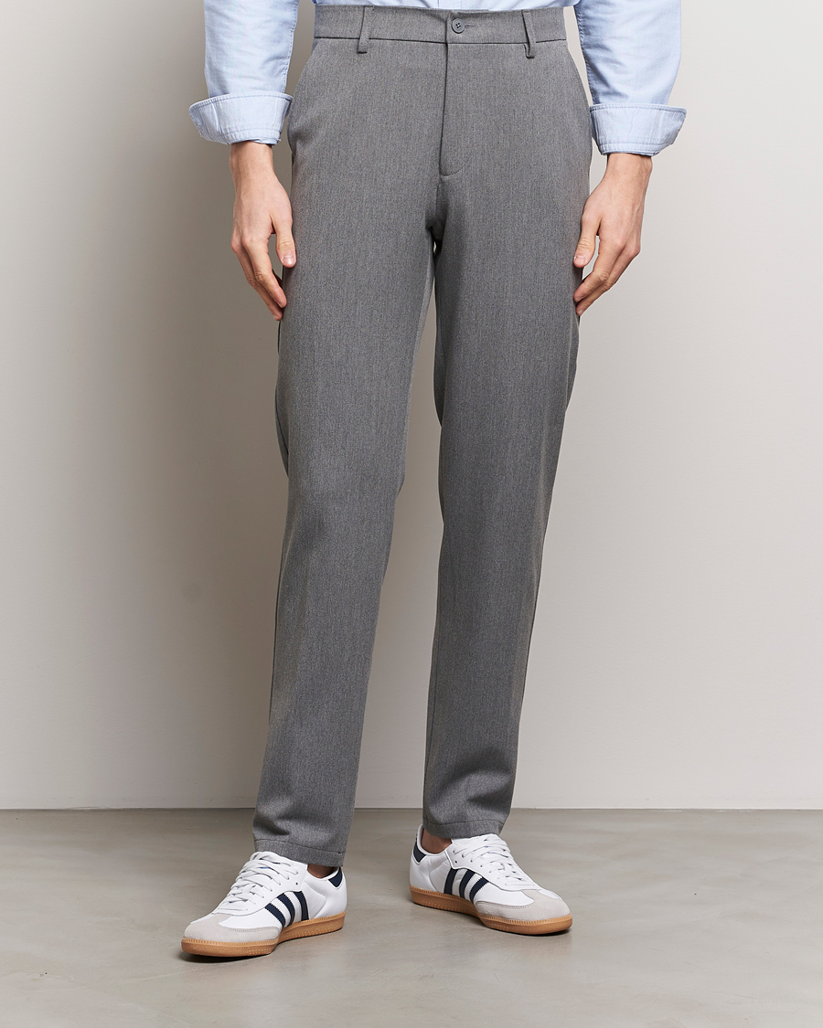 Mies | Housut | LES DEUX | Como Reg Suit Pants Grey Melange