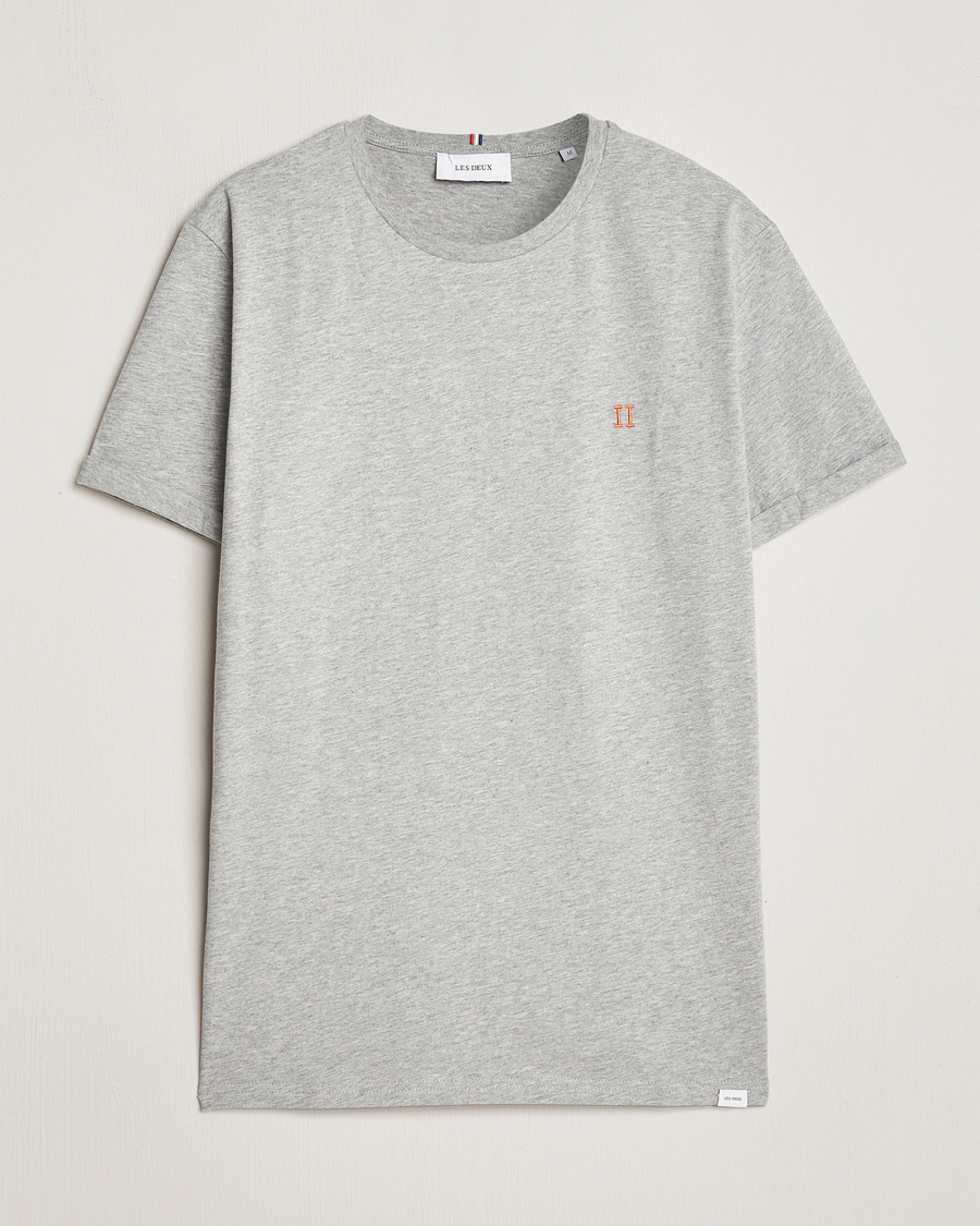 Mies | T-paidat | LES DEUX | Nørregaard Cotton T-Shirt Grey Melange