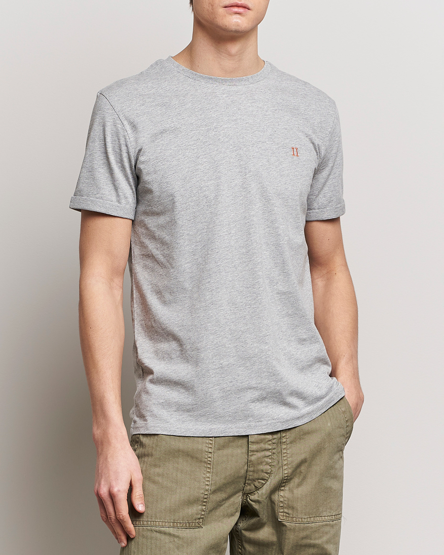 Mies | T-paidat | LES DEUX | Nørregaard Cotton T-Shirt Grey Melange