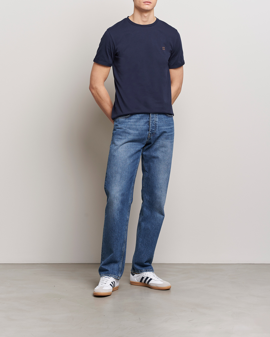 Mies | T-paidat | LES DEUX | Nørregaard Cotton T-Shirt Navy