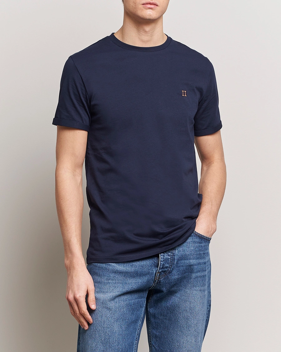 Mies |  | LES DEUX | Nørregaard Cotton T-Shirt Navy