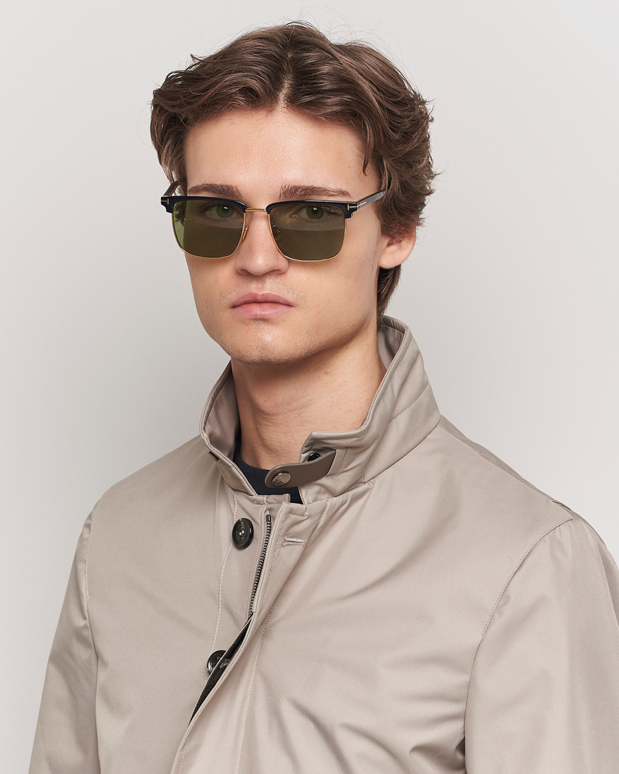 Mies | Aurinkolasit | Tom Ford | Hudson FT0997-H Metal Sunglasses Black/Green