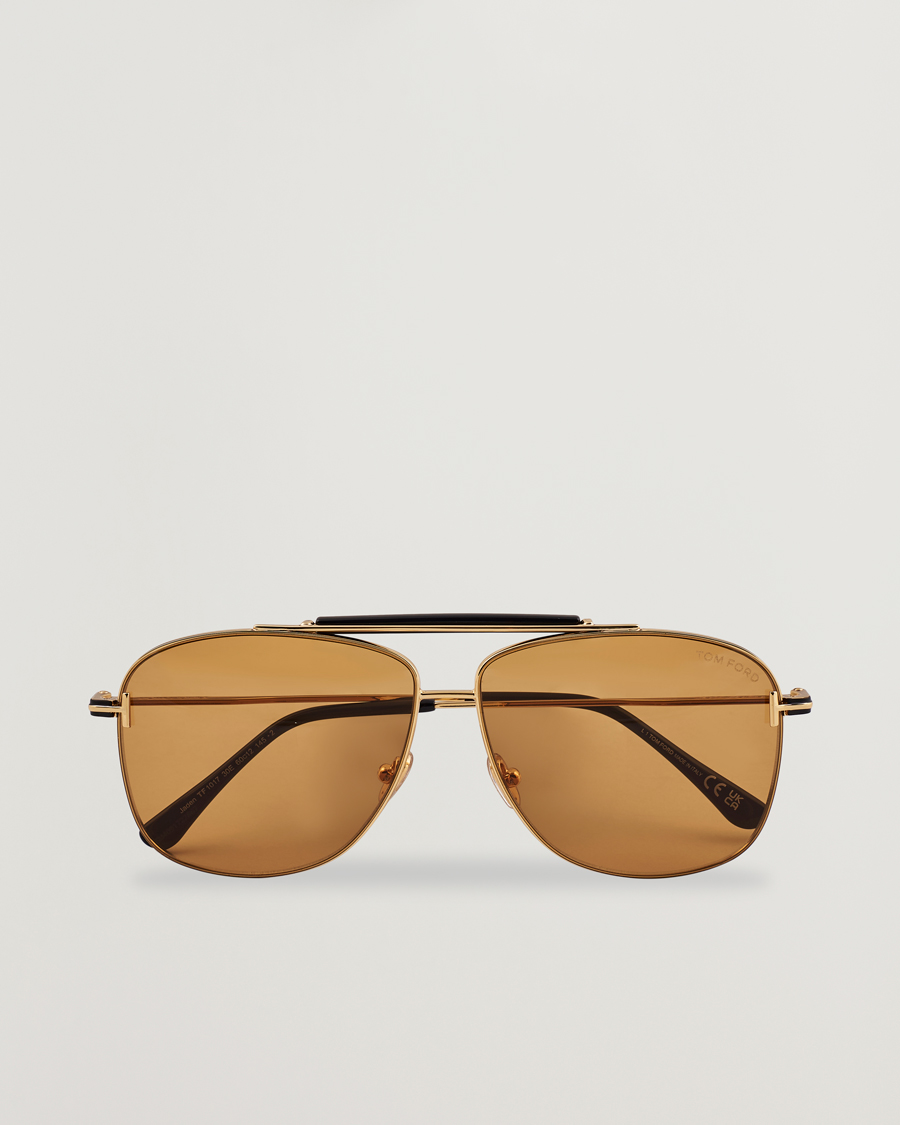 Mies | Aurinkolasit | Tom Ford | Jaden FT1017 Metal Sunglasses Gold/Brown