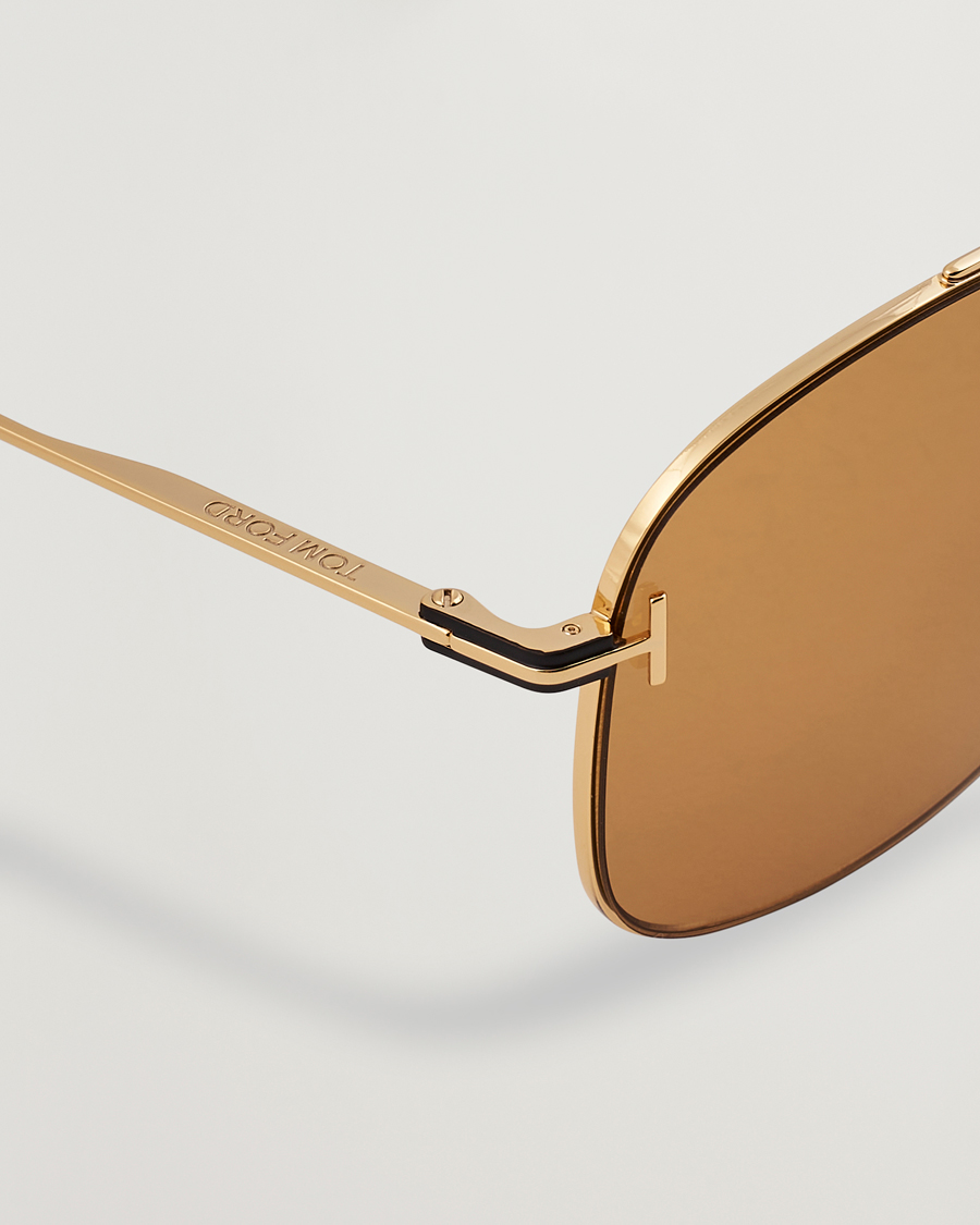 Mies | Aurinkolasit | Tom Ford | Jaden FT1017 Metal Sunglasses Gold/Brown