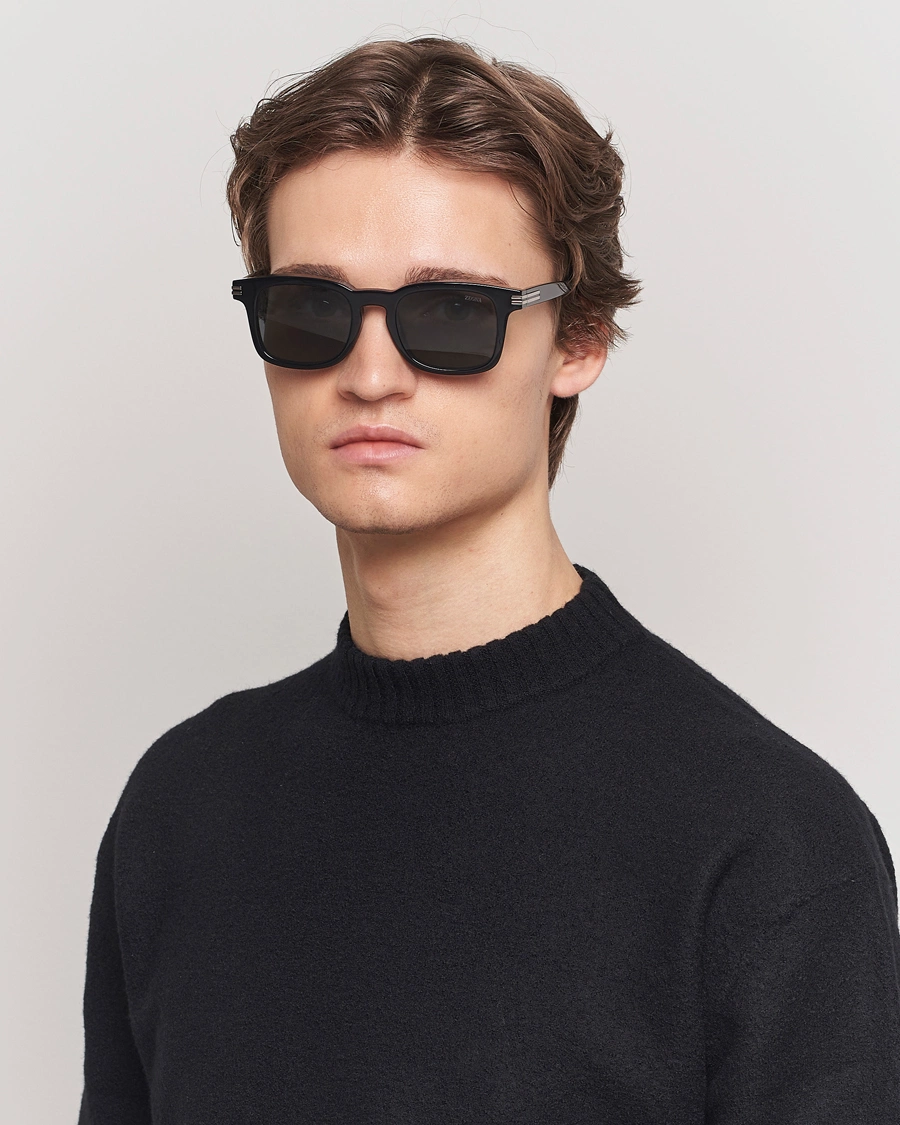 Mies | Italian Department | Zegna | EZ0230 Sunglasses Black/Smoke