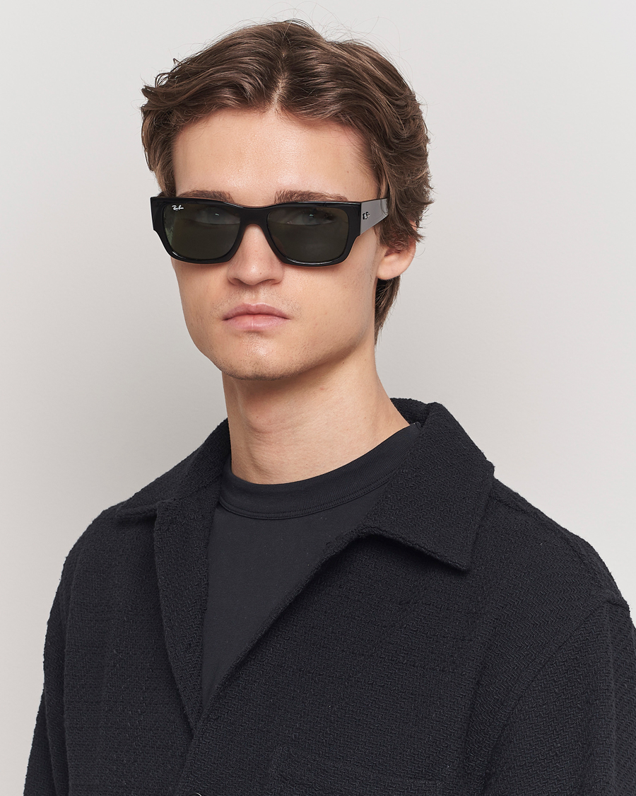 Mies | Aurinkolasit | Ray-Ban | Carlos Sunglasses Black/Crystal Green